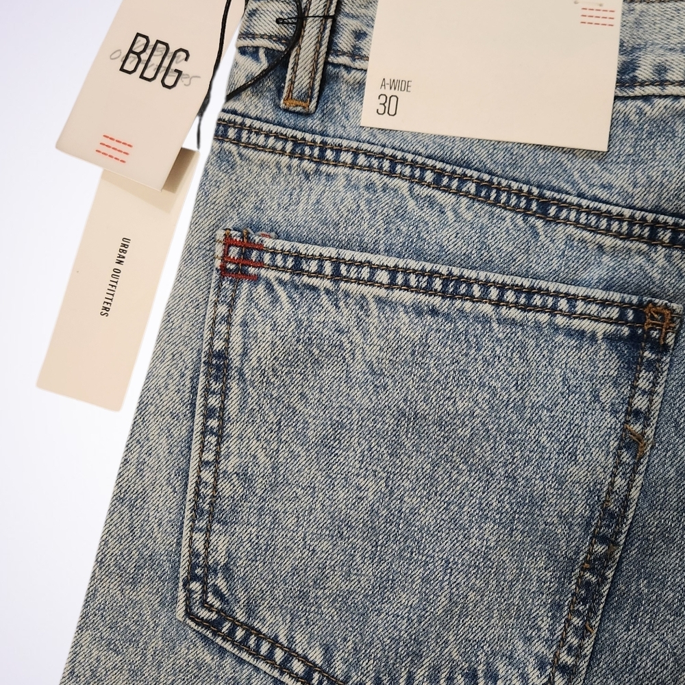 NWT Urban Outfitters BDG Low Rise Wide Leg Jeans Sz 30 - Picture 6 of 7